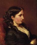 Franz Xaver Winterhalter Study of a Girl in Profile painting